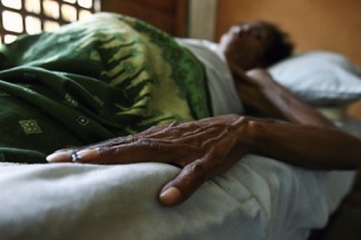 AIDS patient in hospital - source UN