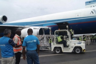 Flight carrying supplies Central African Republic - UNICEF