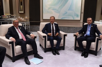 Juncker, Tusk discuss fight against terrorism, meet with Erdogan Juncker_Tusk_erdogan_EU Newsroom_alyunaniya